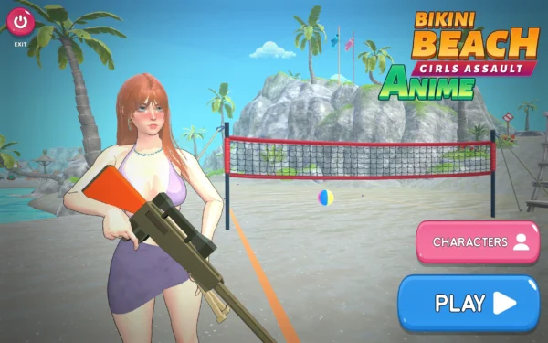 Bikini Beach Anime Girls Assault