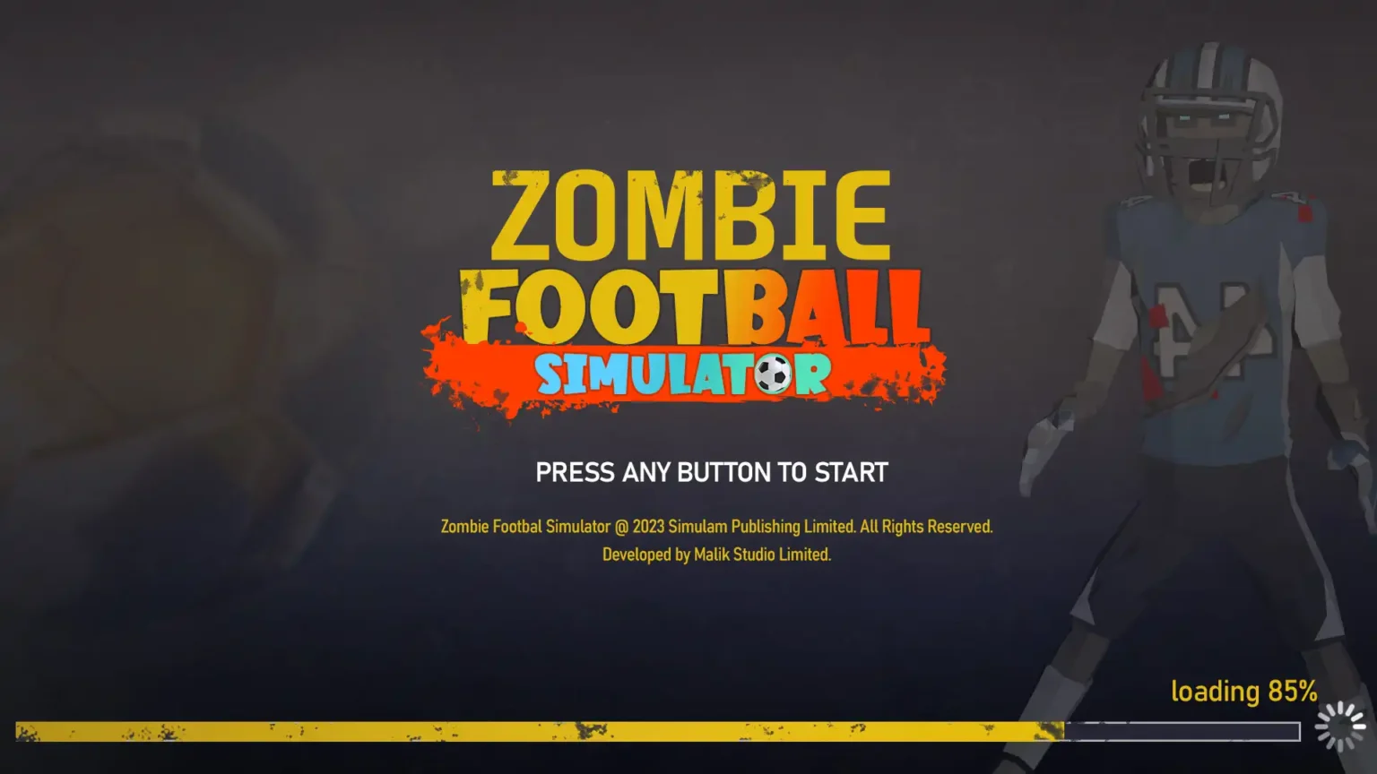 Zombie Football Simulator Game UI-UX
