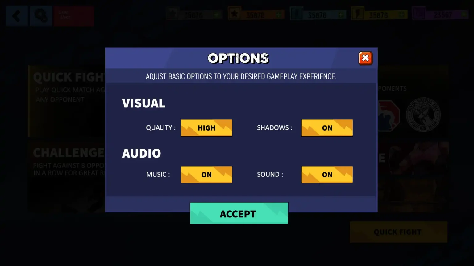 Anime Girl MMA Tournament Game UI-UX
