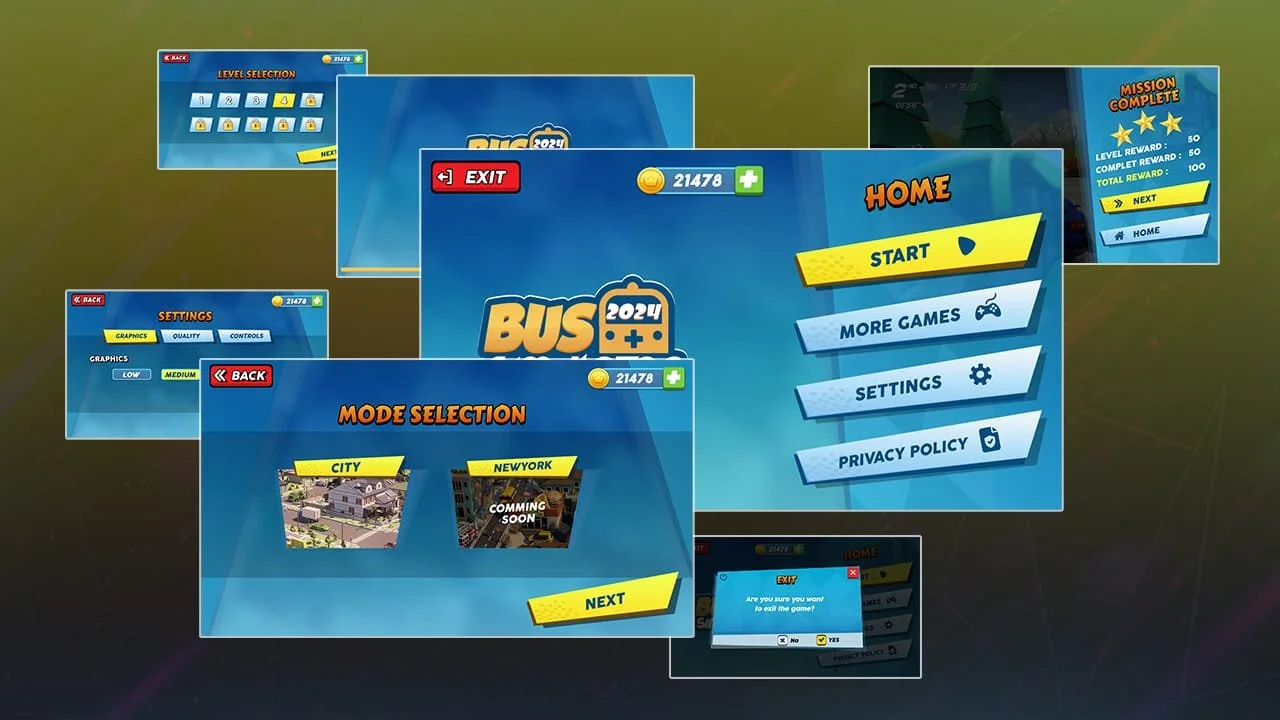 Bus Simulator - Game UI-UX